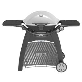 Q-3200 Portable Natural Gas Grill, With Cart & Side Tables, 21,000-BTU