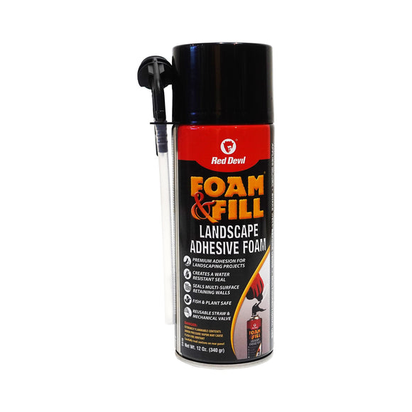 Red Devil Foam & Fill® Landscape Foam Adhesive/Sealant 12 Oz. (340 g) Aerosol Can Black