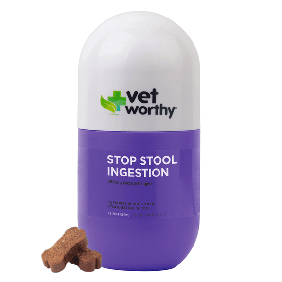 Vet Worthy Stop Stool Ingestion Liver Flavored Soft Chew for Dogs (45 Count)