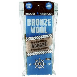Bronze Wool Pad, Coarse, 3-Pk.