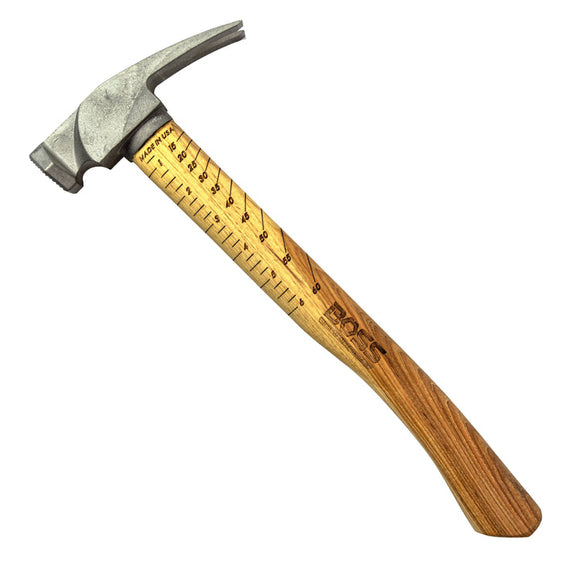 Boss Hammers Titanium Head Milled Face Hammer With Hickory Handle (14 Oz)
