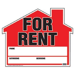 House for Rent Sign, 19 x 23-In.