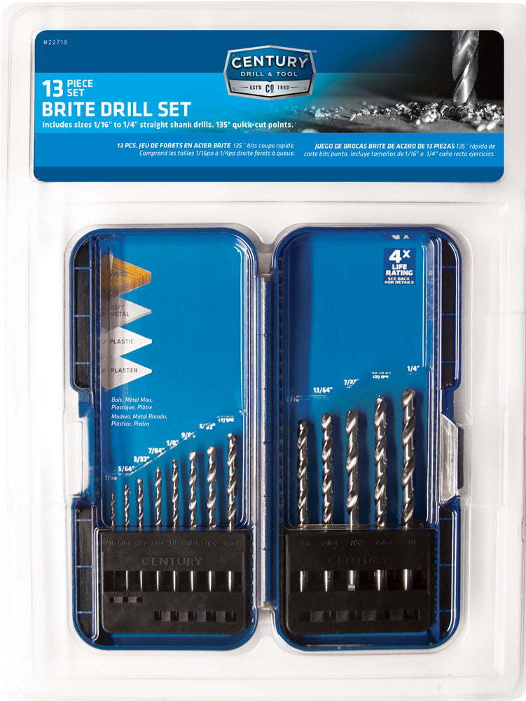 Century Drill And Tool 13 Piece Brite Drill Bit Set Catlettsburg, KY