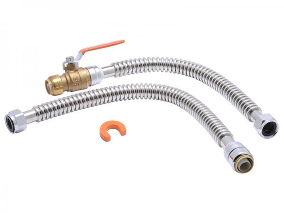 Sharkbite Stainless Steel Corrugated Flexible Water Heater Connection Kit 3/4 in.