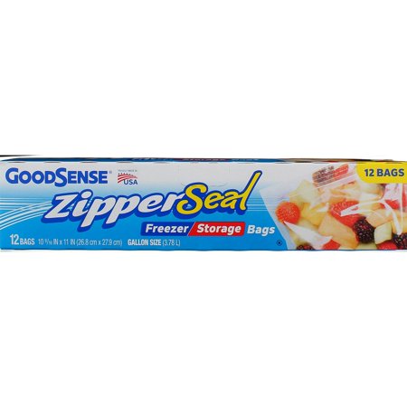 American Food Service Depot GoodSense 12 Count Zipper Seal Gallon Bag