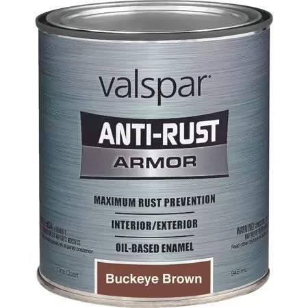 Valspar® Rust Tough® With Anti-Rust Technology™ Brush-On Enamel 1 Quart Brown (1 Quart, Brown)