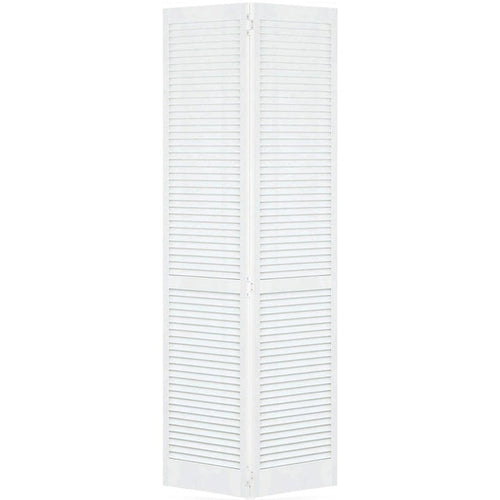 Kimberly Bay Traditional Louver Louver White Solid Core Wood Bi-Fold Door 36 x 80 (36 x 80, White)