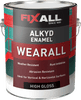 FixAll Wearall Alkyd Enamel High-Gloss Silver Gray - 1 Gallon (1 Gallon, Silver Gray)
