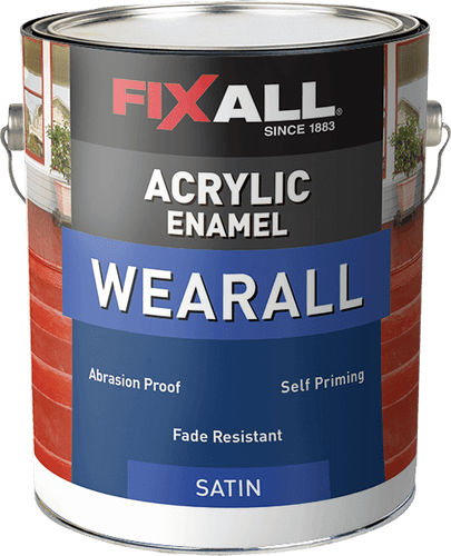 FixAll  Wearall Acrylic Enamel Satin Silver & Gray - 1 Gallon (1 Gallon, Silver & Gray)