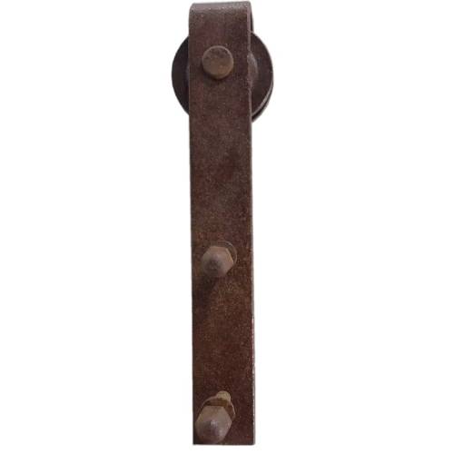 Delaney Hardware 1000 Series 6 ft. Weathered Rust Standard Style Rollers Barn Door Hardware (6', Rust)