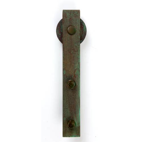 Delaney Hardware 1000 Series 6 ft. Green Patina Standard Style Rollers Barn Door Hardware