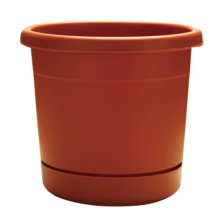 Southern Patio Dynamic Design 12″ Rolled Rim Planter, Terracotta (12, Terracotta)