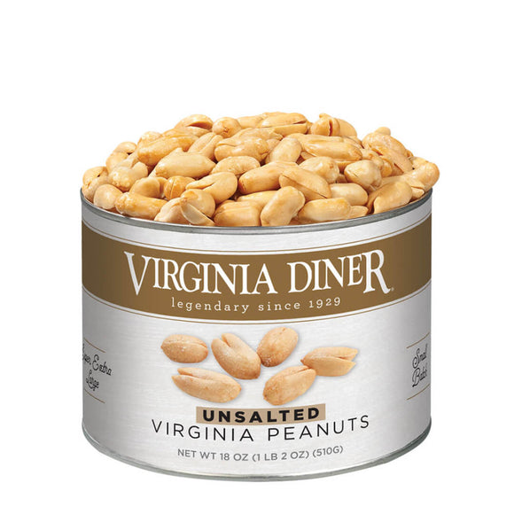 Virginia Diner Classic Unsalted Virginia Peanuts (18 oz)