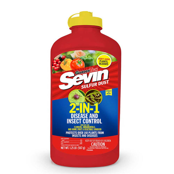 Sevin Sulfur Dust 2 in 1 Disease and Insect Control