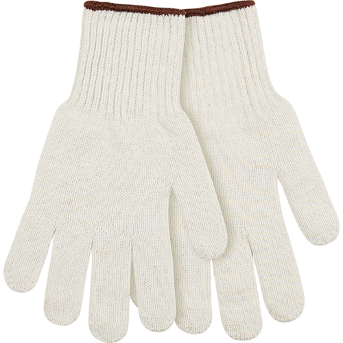 Kinco Heavyweight Polyester-Cotton Blend String Knit Glove, White, Large (Large, White)