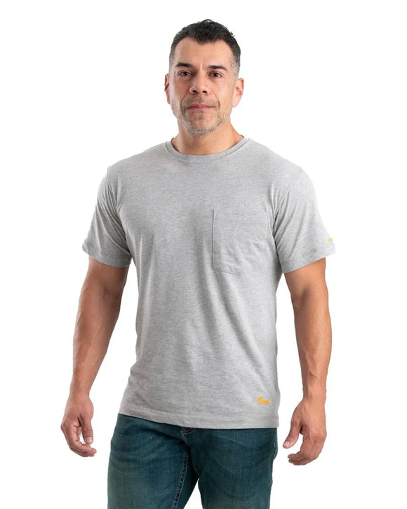 Berne Performance Short Sleeve Pocket Tee (Large Grey)