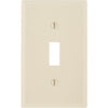 Leviton 1-Gang Plastic Toggle Switch Wall Plate, Ivory