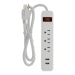 Howard Berger  Bright-Way 2 ft. 3-Outlet/2USB Power Strip in Grey