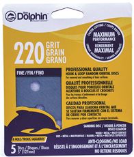 Linzer Anti-Clogging/No Load Series 5 In., 8-hole, Hook & Loop Discs, 220 Grit 5 Pack