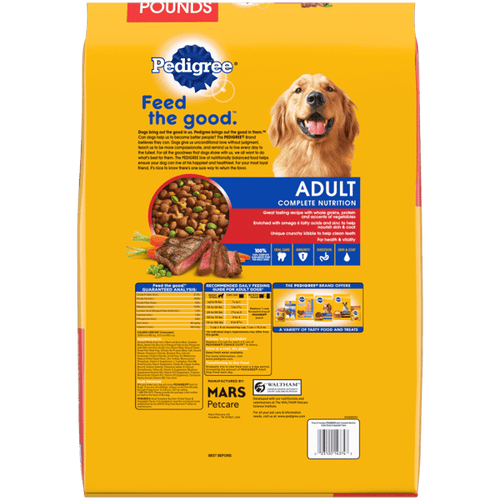 PEDIGREE® Dry Dog Food Adult Grilled Steak & Vegetable Flavor