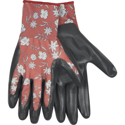 Kinco Women’s Coral Print Polyester Knit Shell & Nitrile Palm