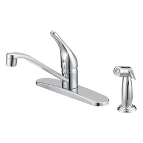 Boston Harbor Kitchen Faucet 1.8 gpm 1-Faucet Handle 4-Faucet Hole Chrome Plated