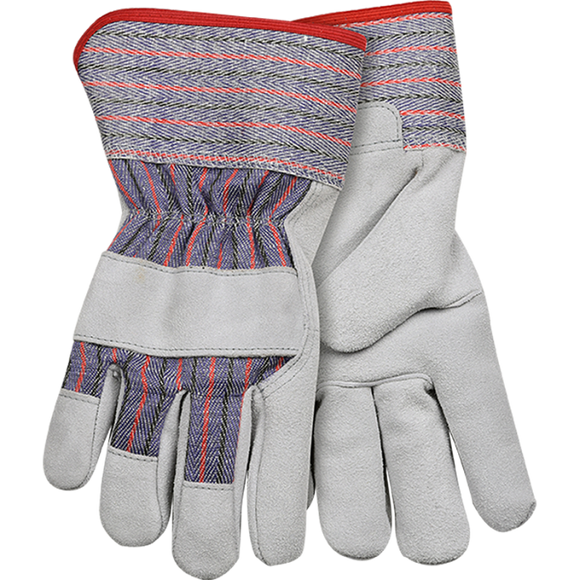 Kinco Economy Suede Cowhide Palm with Safety Cuff Striped