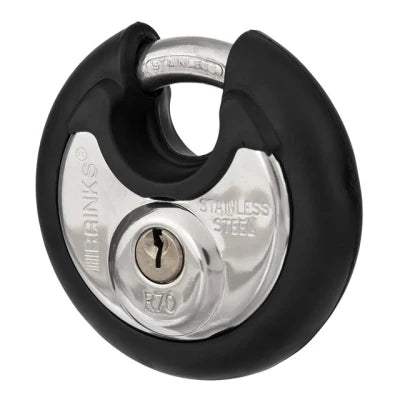 Brinks Commercial 70mm Commercial Stainless Steel Keyed Discus Padlock
