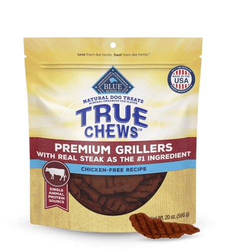 Blue Buffalo True Chews® Premium Grillers with Real Steak Dog Treats