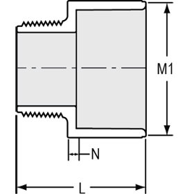 Spears PVC Red Male Adapt MPTXSOC SCH40