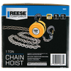 REESE Towpower Chain Hoist, 1 Ton Capacity, 10 Foot Lift Chain, 8.5 Foot Pull Chain