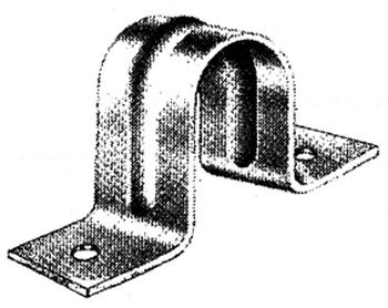 American Grandby Galvanized Pipe Strap 2 Hole