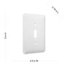 Hubbell TayMac 1-Gang Metal Wallplate, Maxi, Toggle, White Textured