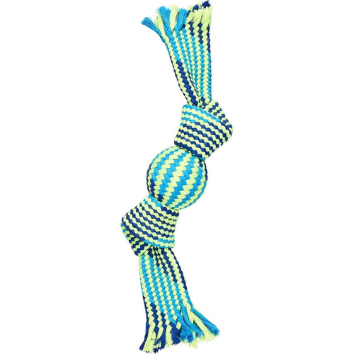SPOT COLORFUL ROPE SQUEAKER BALL (13 IN, ASSORTED)