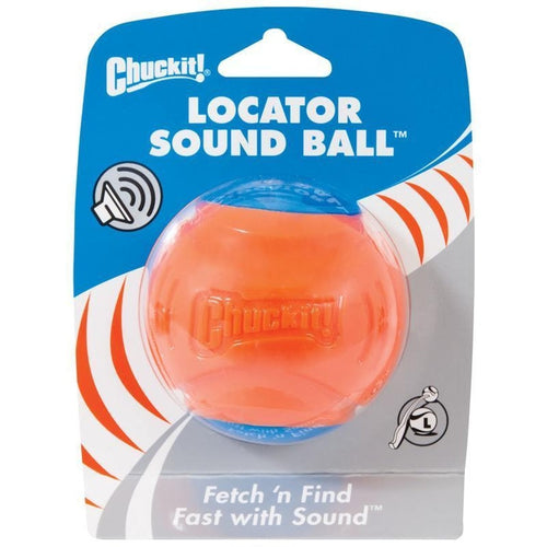 CHUCKIT! LOCATOR SOUND BALL (LARGE, BLUE/ORANGE)