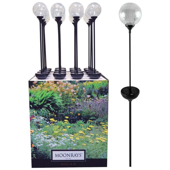 MOONRAYS CRACKLE GLOBE LED STAKE LIGHT DISPLAY (16 PIECE, ASSORTED)