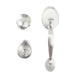 Ultra Hardware Products Handleset with Ball knob, Single Cylinder Deadbolt, Satin Nickel