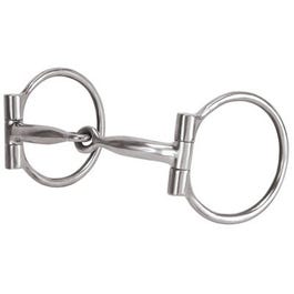 Horse Bit, Offset Dee, Stainless Steel, 5-In. Curved Mouth & 3-In. Dees