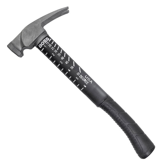Boss Hammers  14 Oz Titanium Hybrid Smooth Face Hammer with Fiberglass Handle