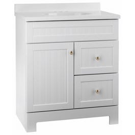 Edgewater Vanity Combo,  White Finish & White Vanity Top, 31 x 18.5 x 37.5-In.