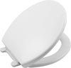 LDR Industries Round Plastic Toilet Seat, White
