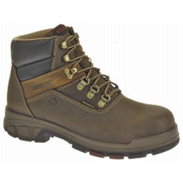 Cabor Waterproof Work Boots, Medium Width, Composite Toe, Brown Nubuck Leather, Men's Size 9