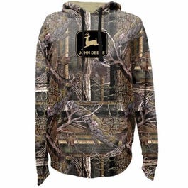 Camo Pullover Hoodie with  John Deere Logo, XXL
