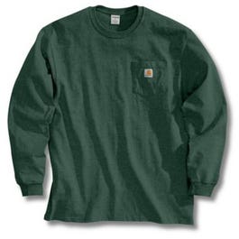 Pocket T-Shirt, Long-Sleeves, Hunter Green, Large