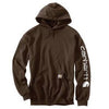 Midweight Hooded Logo Sweatshirt, Dark Brown, XL