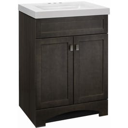 Davison Grey Shaker-Style Combo Vanity With Top 24.5W x 18.75D x 35.5H