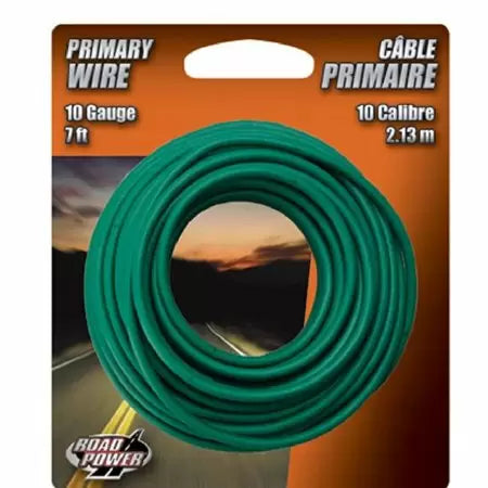 Southwire 10 Gauge Primary Wire, Green - 7 ft.