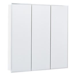 Medicine Cabinet, Surface Mount, Beveled Tri-View Mirror, 30W x 4.25D x 29.625H-In.