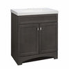 Davison Shaker Combo Vanity + Top, Grey Finish,  30.5W x 18.75Dx 35.5H-In.