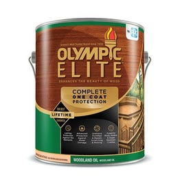 Elite Advanced Woodland Oil Stain & Sealant, Exterior, Kona Brown, 1-Gallon